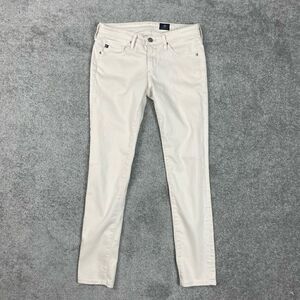 AG Adriano Goldschmied The Stevie Ankle White High Rise Jeans Women’s Size 26R